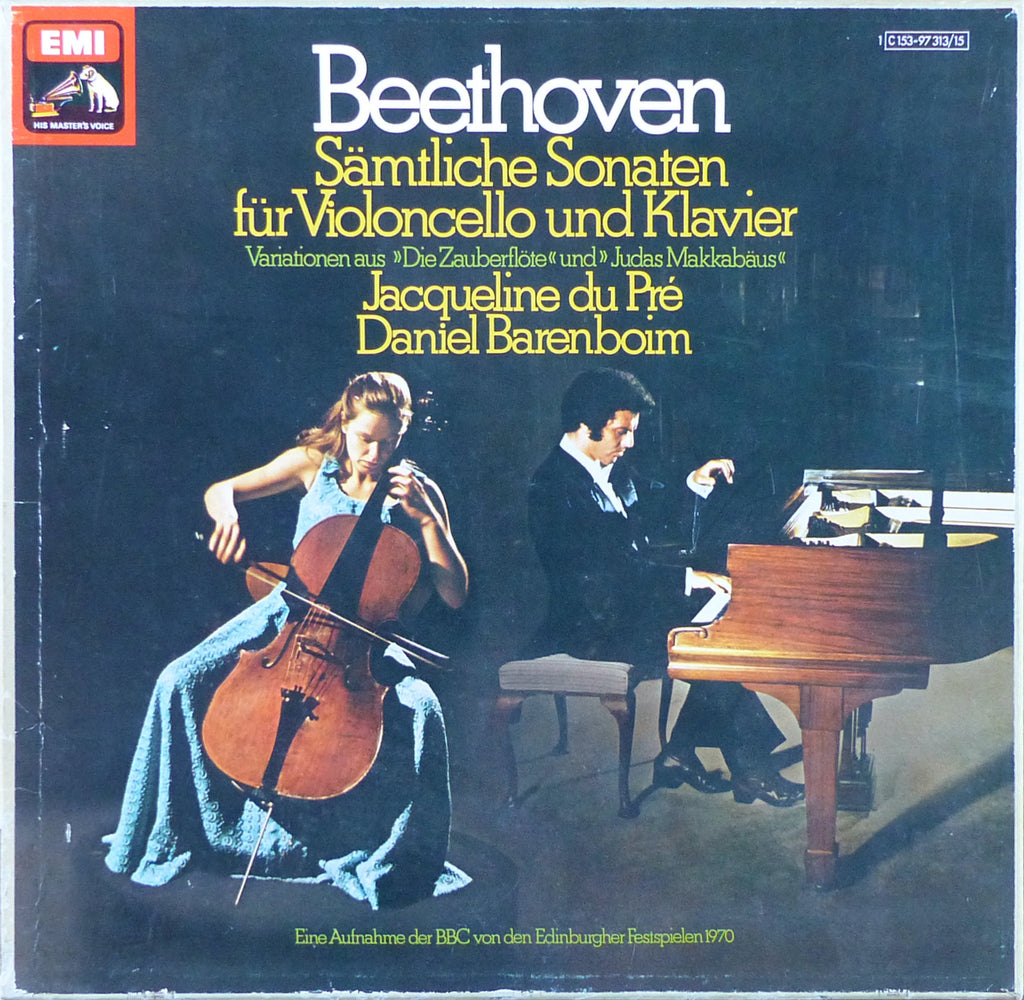 du Pré: Beethoven works for cello & piano - EMI 1 C 153-97 313/5 (3LP box set)