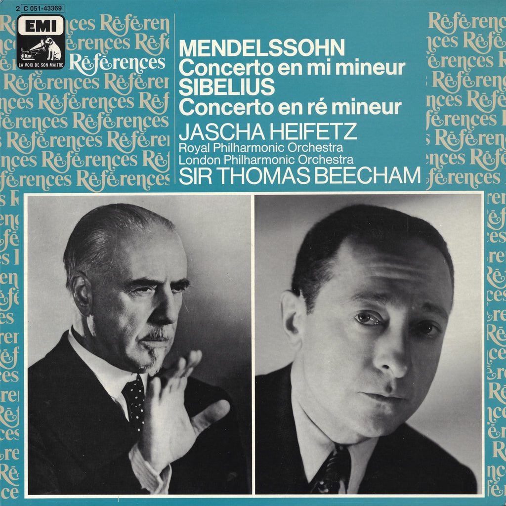 Heifetz/Beecham: Mendelssohn & Sibelius Concertos - EMI 2 C 051-43369