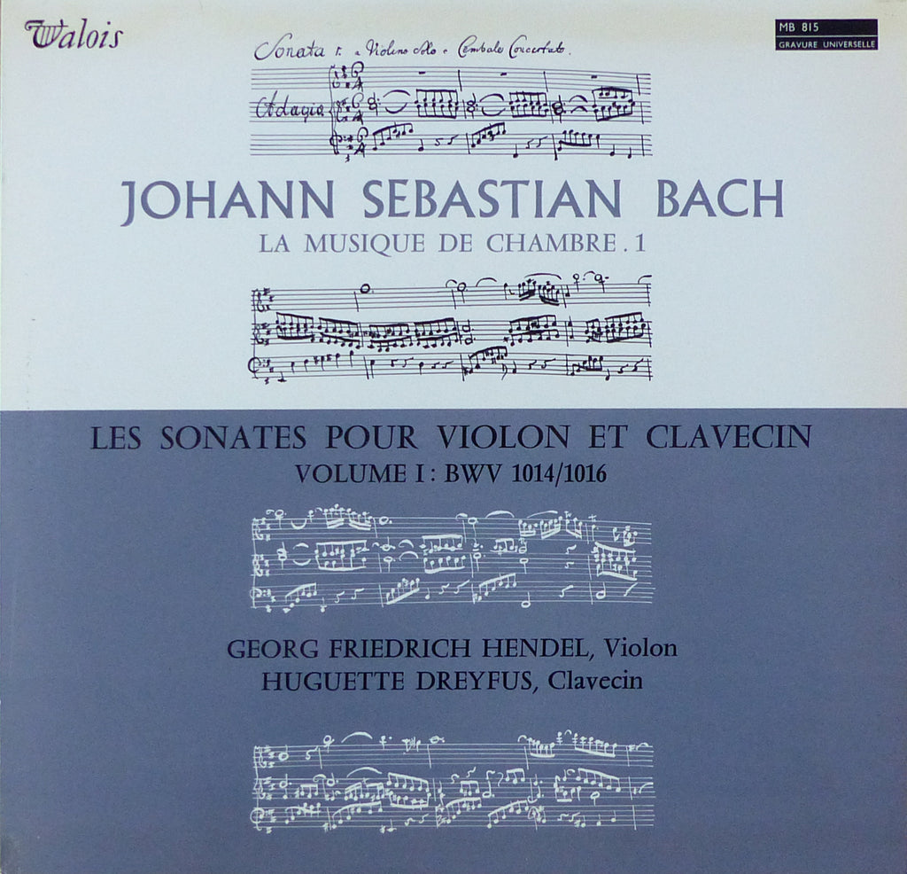 Hendel: Bach Violin Sonatas BWV 1014-1016 - Valois MB 815