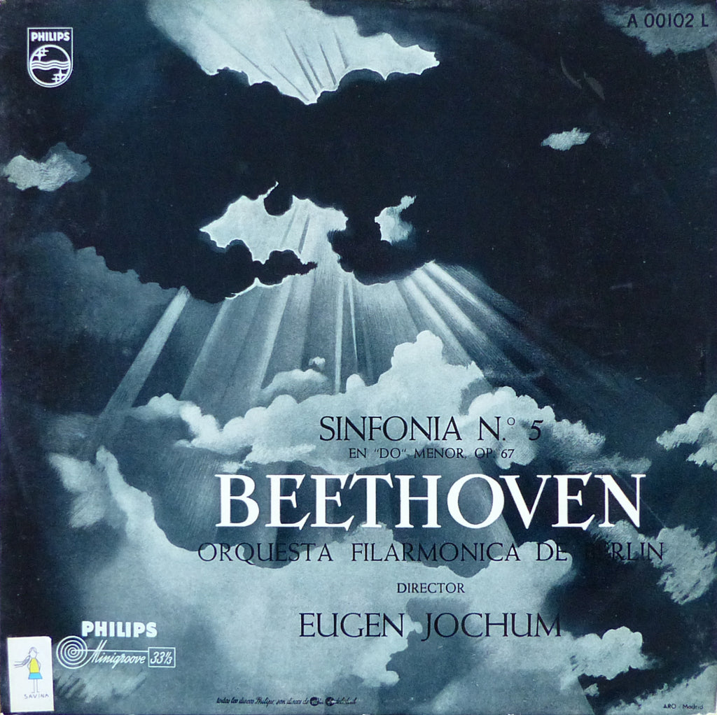 Jochum/BPO: Beethoven Symphony No. 5 - Spanish Philips A 00102 L