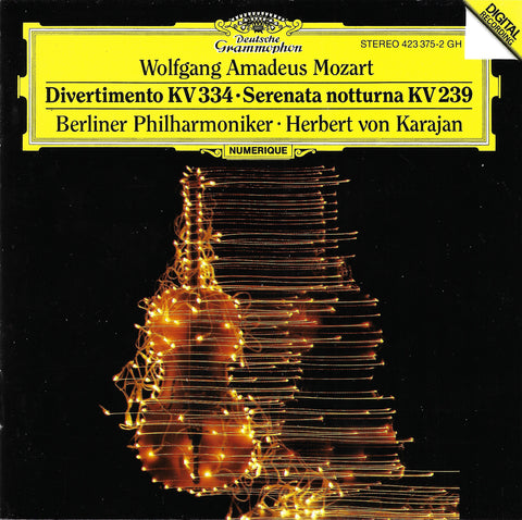 Karajan: Divertimento K. 334 + Serenata Notturna - DG 423 375-2