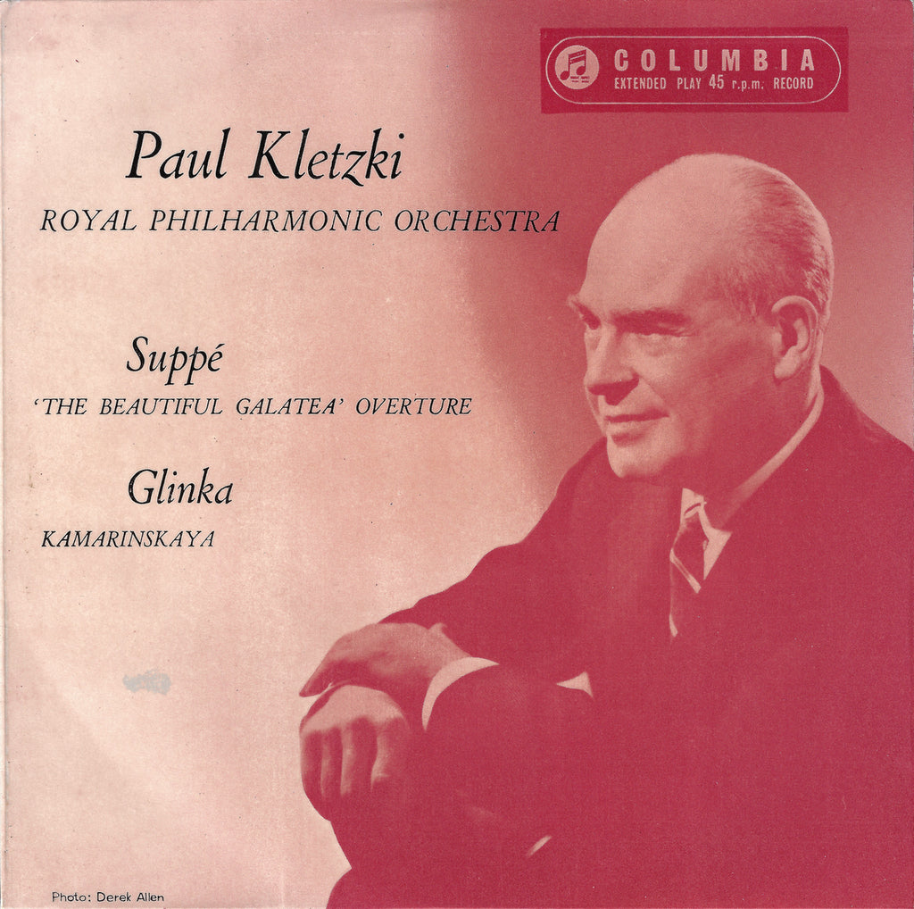 Kletzki: Suppé Beautiful Galatea Ov + Glinka - Columbia SEL 1603 (7" 45rpm EP)