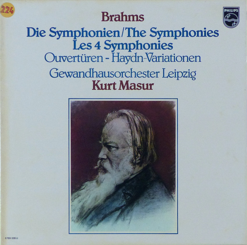 Masur: Brahms 4 Symphonies, etc. - Philips 6769 009 (4LP box set)