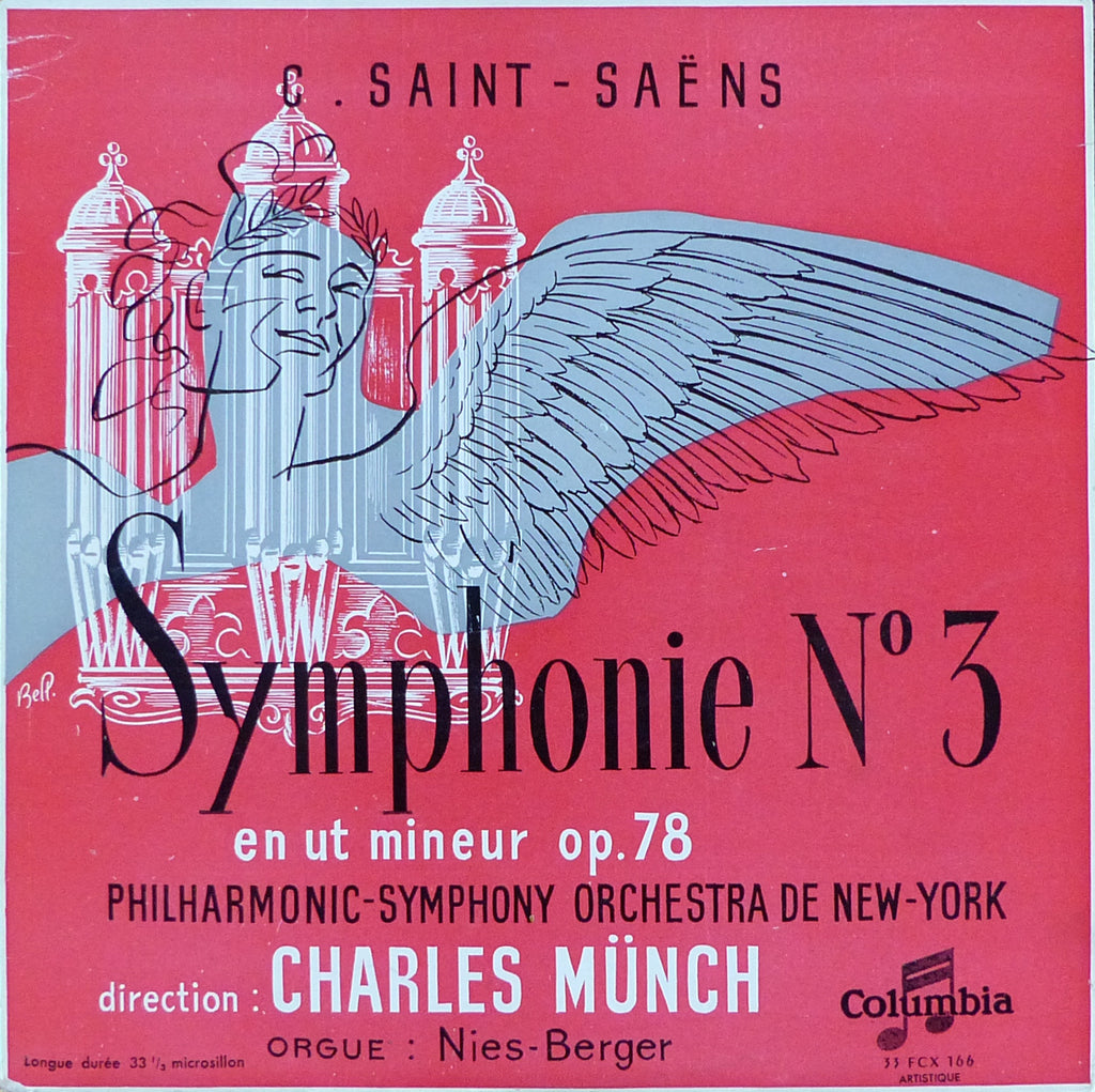 Munch/NYPO: Saint-Saëns "Organ" Sym - Columbia 33 FCX 166