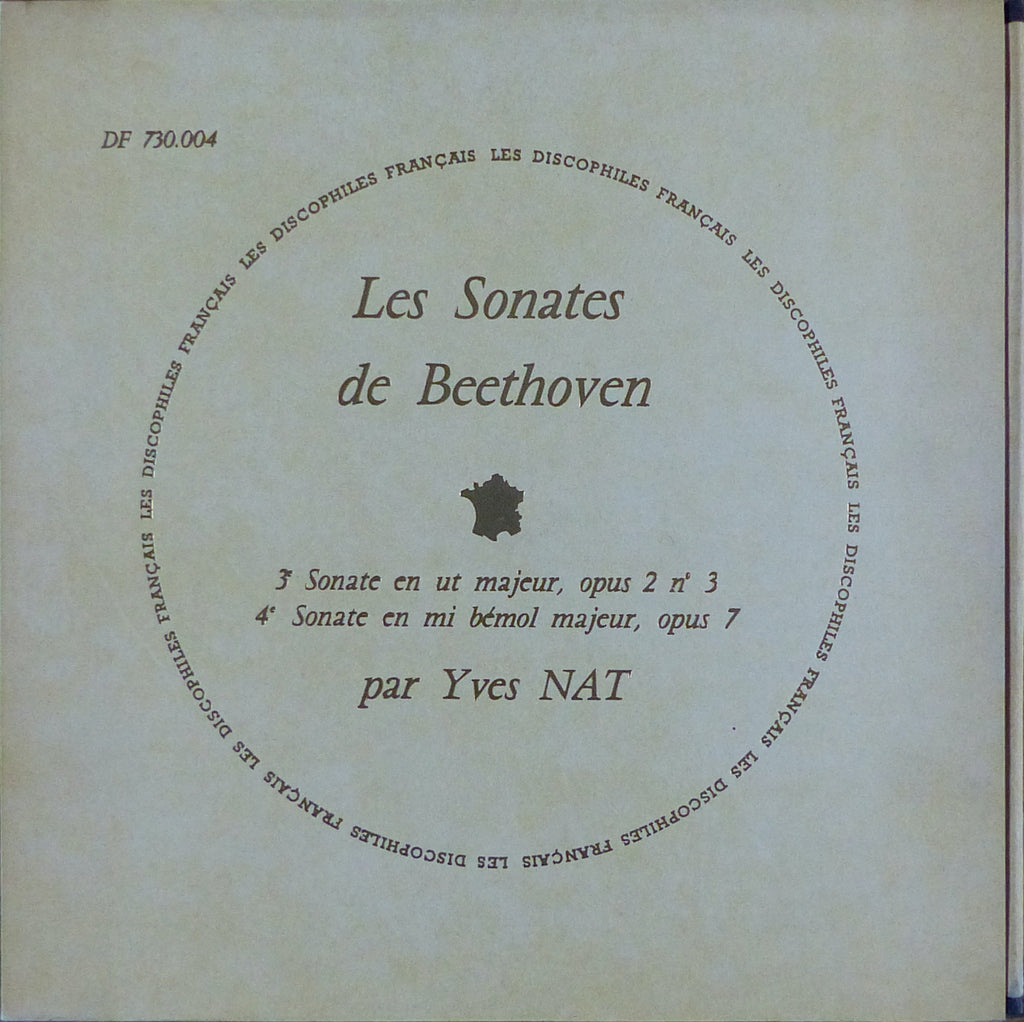 Yves Nat: Beethoven Sonatas Nos. 3 & 4 - Discophiles Fr. DF 730.004