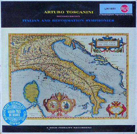 Toscanini: Mendelssohn "Italian" & "Reformation" - RCA LM-1851