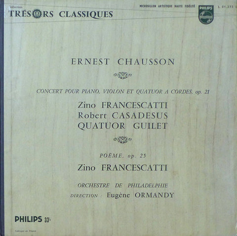 Francescatti/Casadesus/Guilet Quartet: Chausson Concert Op. 21 - Philips L 01.275 L