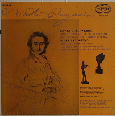 LP - Grumiaux: Violin Concerto No. 4 (world Premiere Recording) - Epic LC 3143