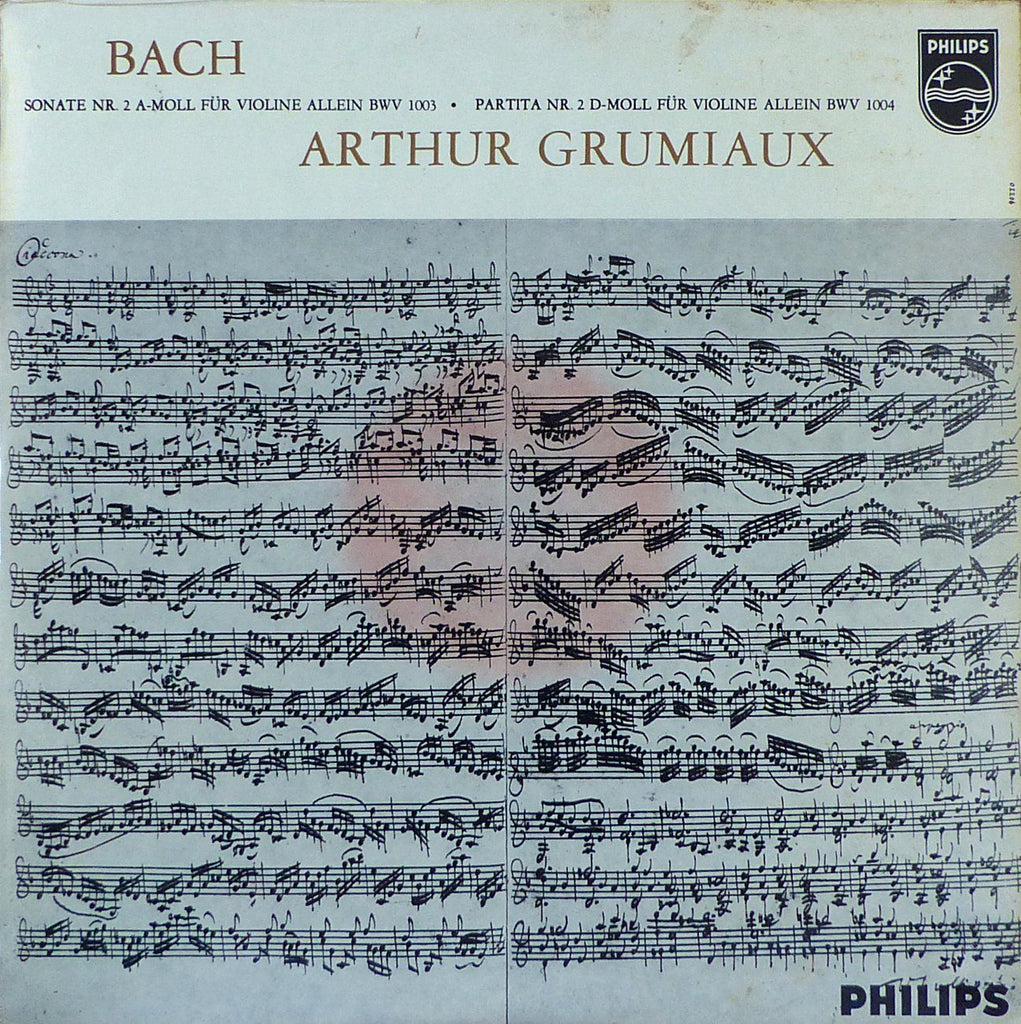 Grumiaux: Bach Sonata No. 2 & Partita No. 2 for Solo Violin - Philips A 02206 L