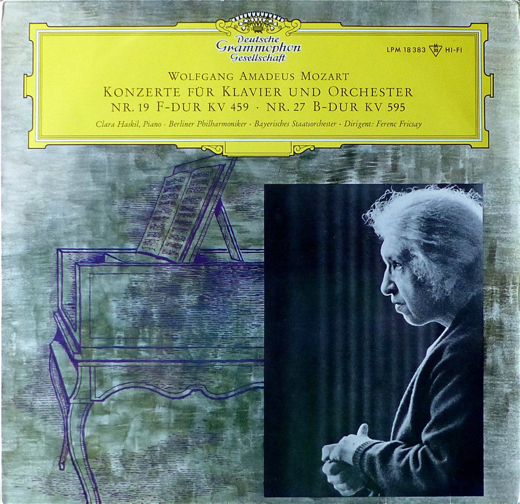 LP - Haskil/Fricsay: Mozart Piano Concertos Nos. 19 & 27 - DG LPM 18383