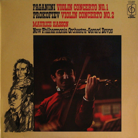 LP - Hasson: Prokofiev Violin Concerto No. 2 / Paganini Concerto No. 1 - EMI CFP 40052