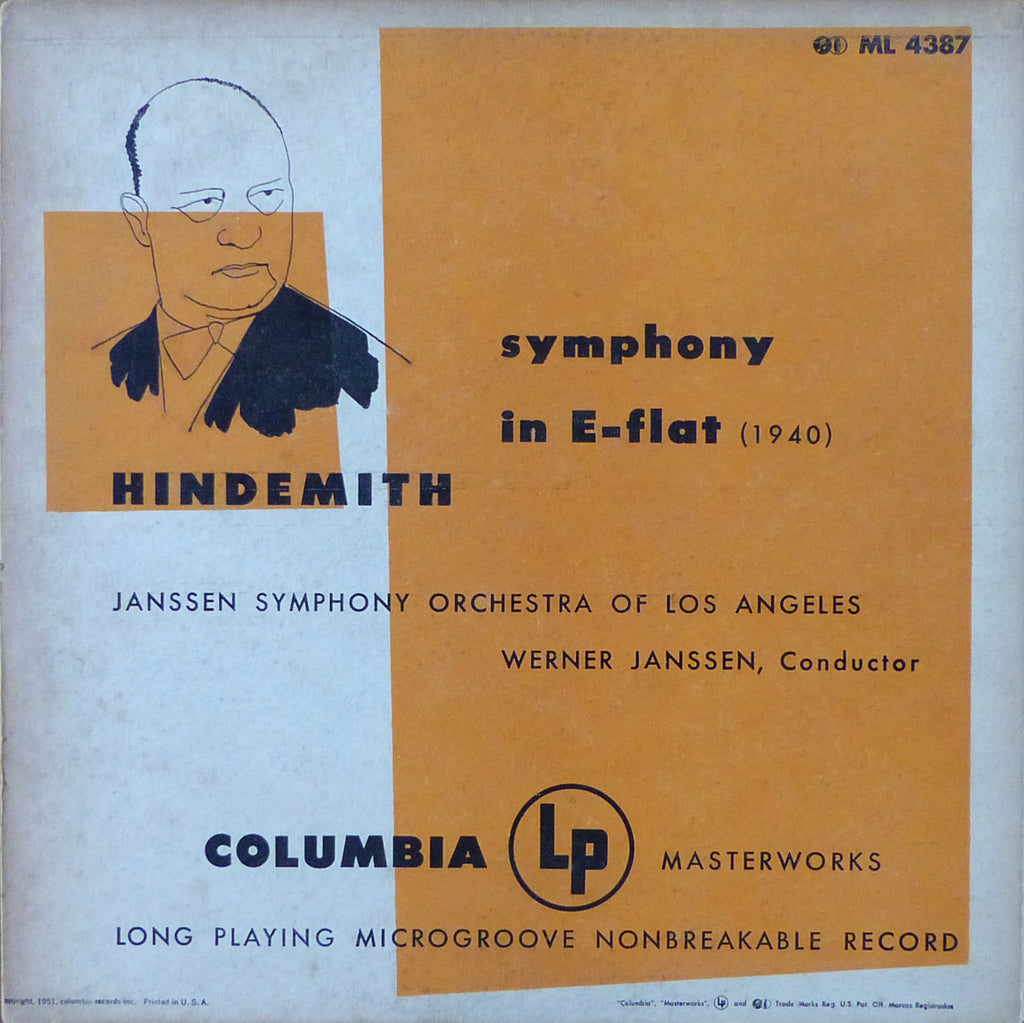 Janssen: Hindemith Symphony in E-flat - Columbia ML 4387