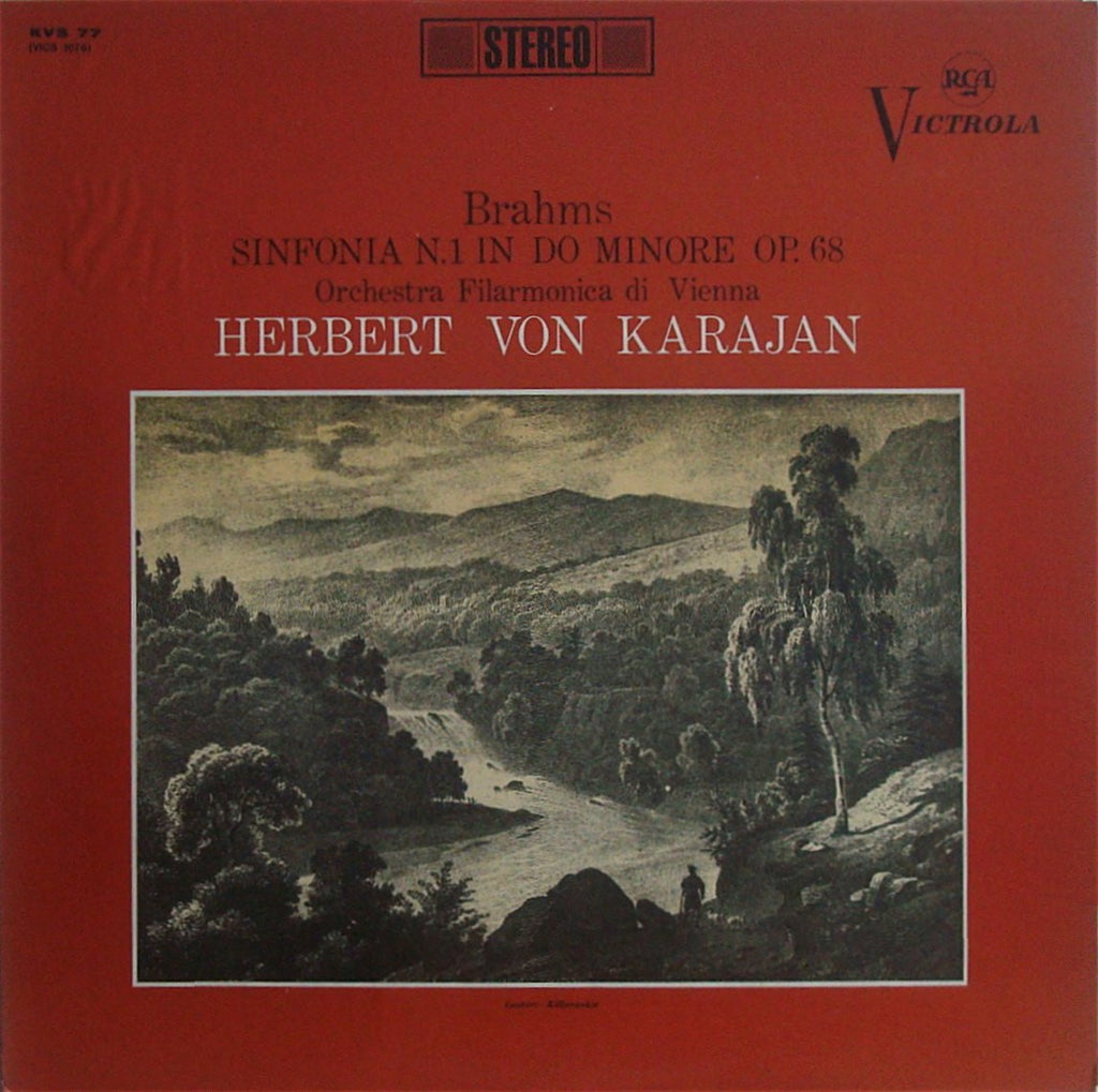 LP - Karajan/VPO: Brahms Symphony No. 1 Op. 68 (rec. 1959) - Italian RCA KVS 77