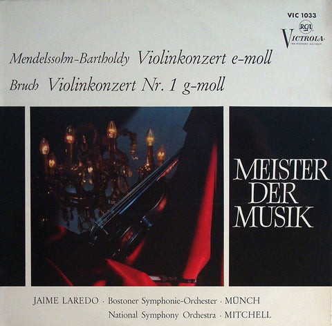 LP - Laredo: Mendelssohn Op. 64 & Bruch Op. 26 Violin Concertos - German RCA VIC 1033