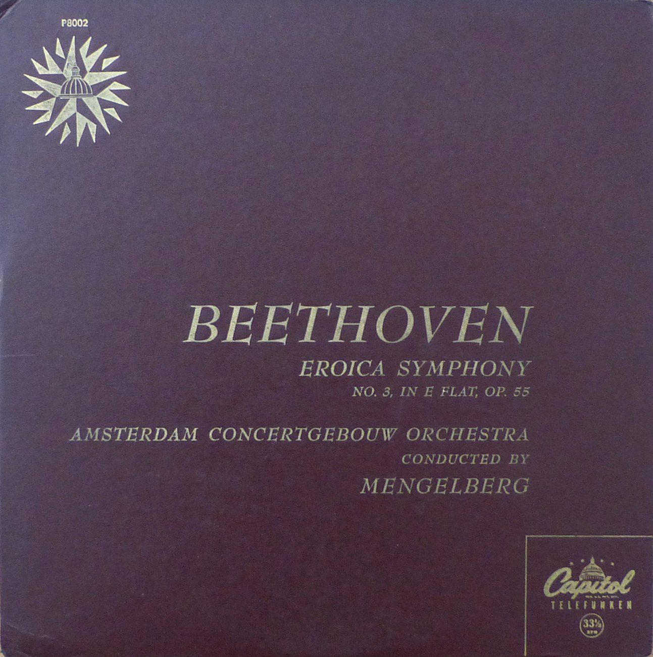 Mengelberg Beethoven Symphony No 3 Eroica C 7450