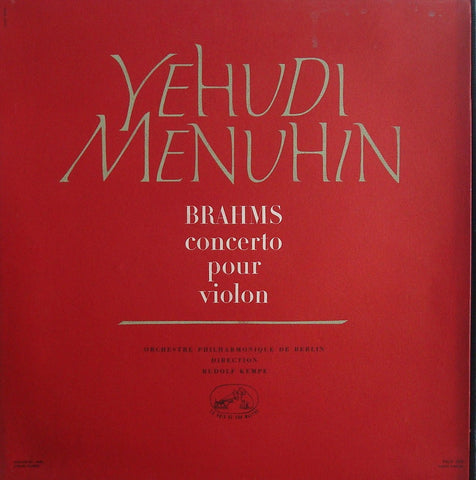 LP - Menuhin/Kempe: Brahms Violin Concerto In D Op. 77 - La Voix De Son Maitre FALP 595