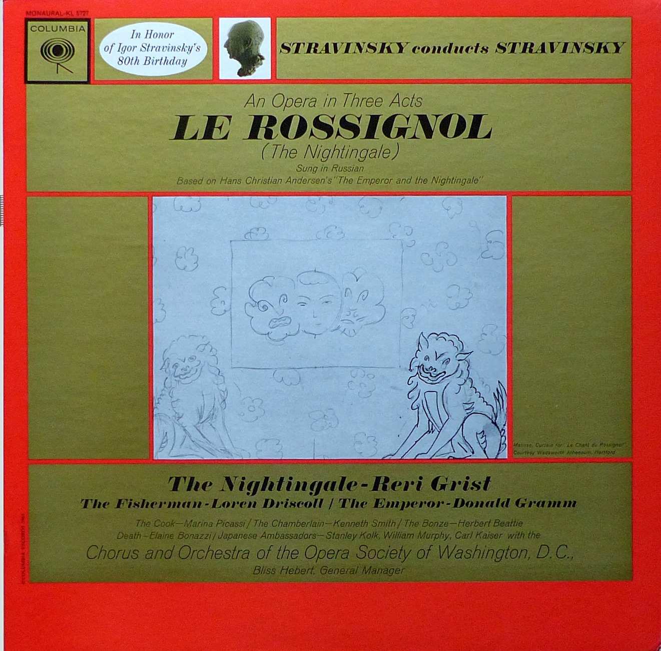 Stravinsky conducts Le Rossignol (opera) - Columb...